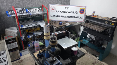 Ankara'da sahte plaka operasyonu