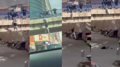 Köprüde can pazarı: Tutunamayınca yere düştü