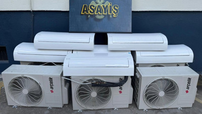 Konteyner kentten çaldıkları klimaları satarken yakalandılar