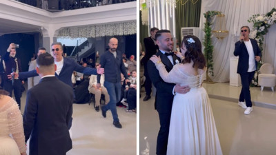 Çelik sürpriz yaptı: Takipçisinin düğününe katıldı