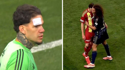 Fenerbahçe kırmızı kart bekledi, Ederson'un kaşı açıldı