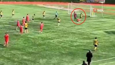 Rakibinin kafasına tekme atan futbolcu tutuklandı