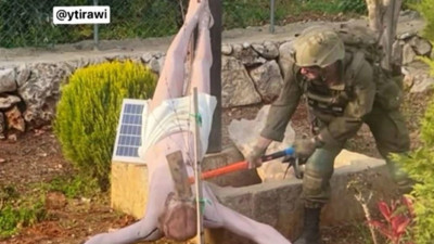 Hz. İsa heykeline balyozla saldırı sonrası Netanyahu'dan açıklama