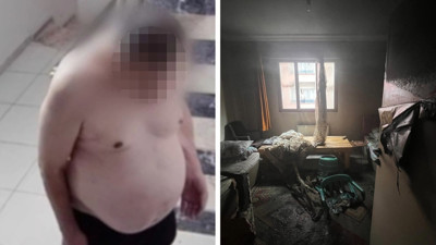 Evini ateşe veren şüpheli kalp krizinden öldü