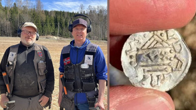 İki arkadaş dev Viking hazinesini buldu