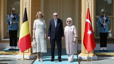 Erdoğan, Kraliçe Mathilde ile bir araya geldi