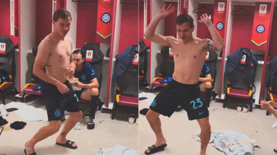Hakan Çalhanoğlu çaldı, Barella Türkçe şarkıyla coştu: Yılan dansı!