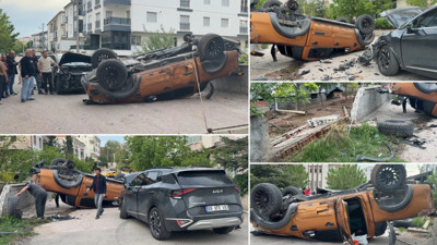 Pikap ile suv aracın çarpıştığı kazada faciadan dönüldü