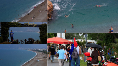 Antalya 2 saat arayla iki farklı mevsim yaşadı