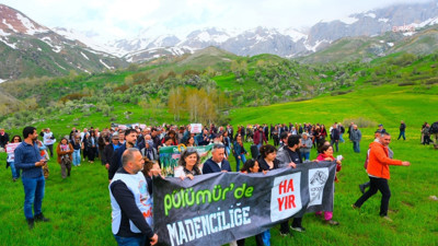 Tunceli'de maden projesi protestosu