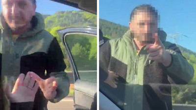 Otoyolda tartıştığı sürücüyü darbetti