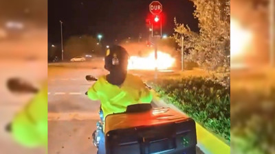 Çarpar çarpmaz alev topuna döndü: 2'si ağır 4 yaralı