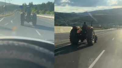 Traktörle hız rekoru! Solladığı sürücü kadrana baktı...
