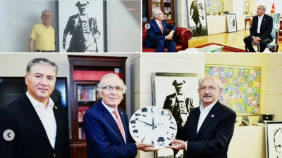 Ressam Hamza Saykan 2021'de CHP Genel Merkezi’'ne verdiği eserlerini geri aldı
