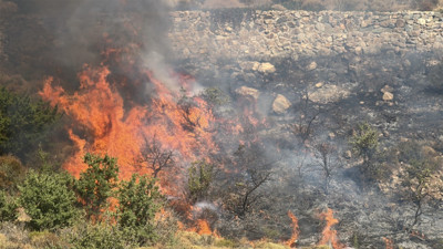 Bodrum’da korkutan yangın
