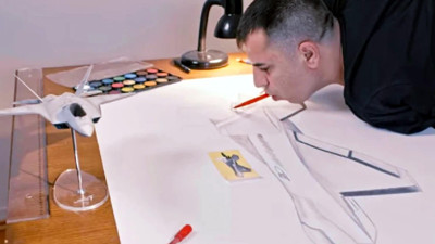 İki kolunu kaybetti, hayata küsmedi Kaan uçağının görsel modelleyicisi oldu