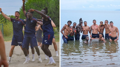 Trabzonspor kumda çalıştı, karpuz keyfi yaptı