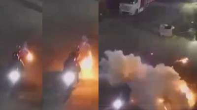 Fabrikaya atmaya çalıştığı bomba elinde patladı