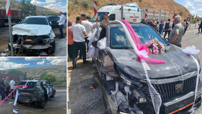 Düğün konvoyunda kaza: 9 yaralı