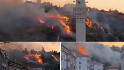Ankara'nın göbeğinde korkutan yangın