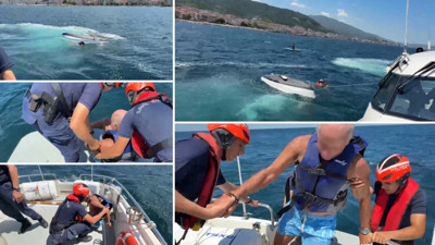 Yelkenli tekne alabora oldu, yaşlı adam kurtarıldı