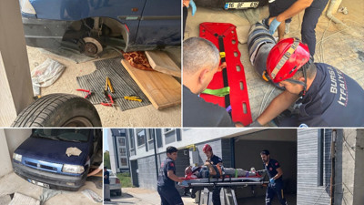Krikodan kayan aracın altında kaldı