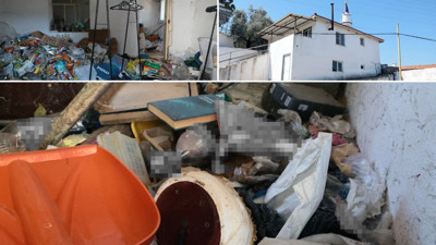 İstifa eden imamın lojmanından tonlarca çöp çıktı