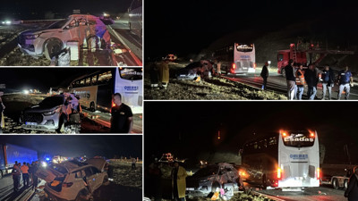 Yolcu otobüsü ile ciple çarpıştı: 7 yaralı