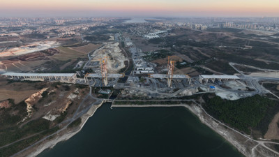 Kanal İstanbul köprüsünden son kareler