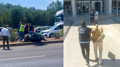 Polisten kaçarken yakalandı aracında 2 kilo esrar çıktı