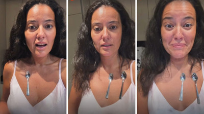 Pelin Akil şaşkına döndü: Metal kaşıklar vücuduna yapıştı