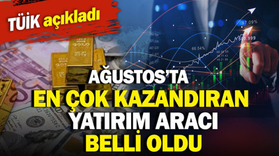 Ağustos’ta en çok kazandıran yatırım aracı belli oldu. TÜİK açıkladı