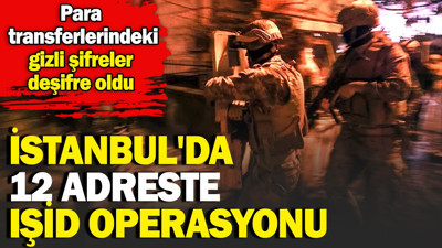 İstanbul'da 12 adreste IŞİD operasyonu. Para transferlerindeki gizli şifreler deşifre oldu