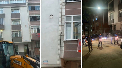 Sultangazi'de bina temelinde kayma