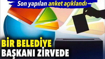 Son yapılan anket açıklandı. Bir belediye başkanı zirvede