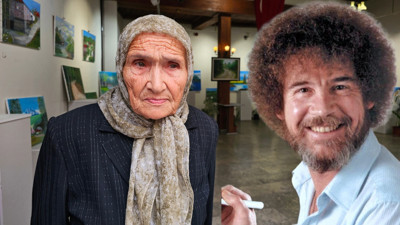 Bob Ross'tan ilham alıp resme başladı. 81 yaşında ikinci sergisini açtı
