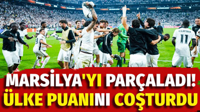 Beşiktaş Marsilya'yı parçaladı. Ülke puanını coşturdu