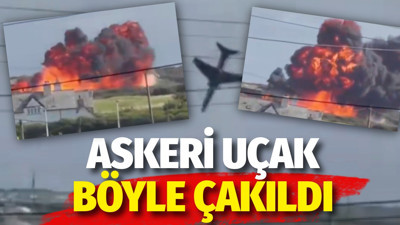 Askeri uçak böyle çakıldı
