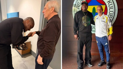 Aziz Yıldırım'ın elini öptü İsmail Kartal’la görüştü. Emenike'den Fenerbahçe ziyareti