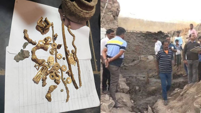 İşçiler ne bulduklarını sonradan fark etti. Toprağın altından servet çıktı