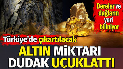 Türkiye’de topraktan çıkartılacak altın dudak uçuklattı. Dereler ve dağların yeri biliniyor