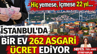 Hiç yemese, içmese 22 yıl... İstanbul'da bir ev 262 asgari ücret ediyor