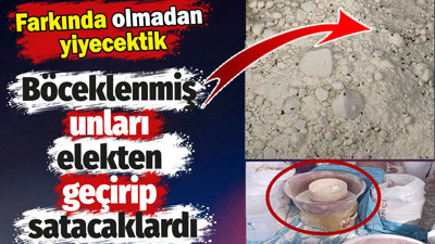 Böceklenmiş unları elekten geçirip satacaklardı. Farkında olmadan yiyecektik