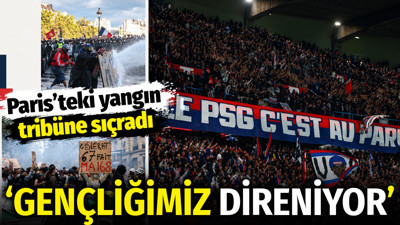 Paris'teki olaylar tribüne sıçradı: Pankart toplatıldı, taraftar tribünü terk etti