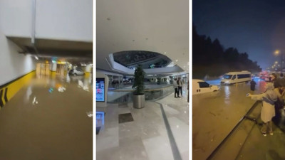 Sarıyer’de AVM’yi su bastı