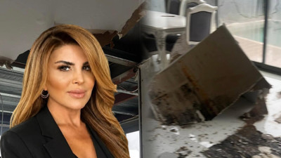 Nuray Sayarı’nın evinde sağanak dehşeti. Tavan çöktü, ev harabeye döndü