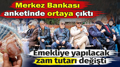 Emekliye yapılacak zam tutarı değişti. Merkez Bankası anketinde ortaya çıktı