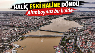 Haliç eski haline döndü. Kahverengi oldu