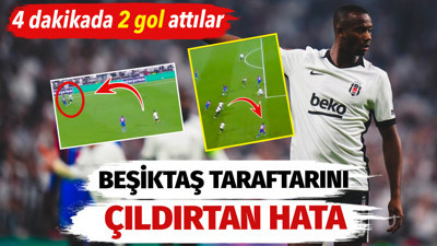 Beşiktaş taraftarını çıldırtan hata. Crystal Palace 4 dakikada 2 gol atıp öne geçti