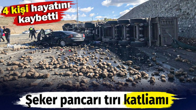 Ağrı'da Şeker pancarı tırı katliamı. 4 kişi hayatını kaybetti